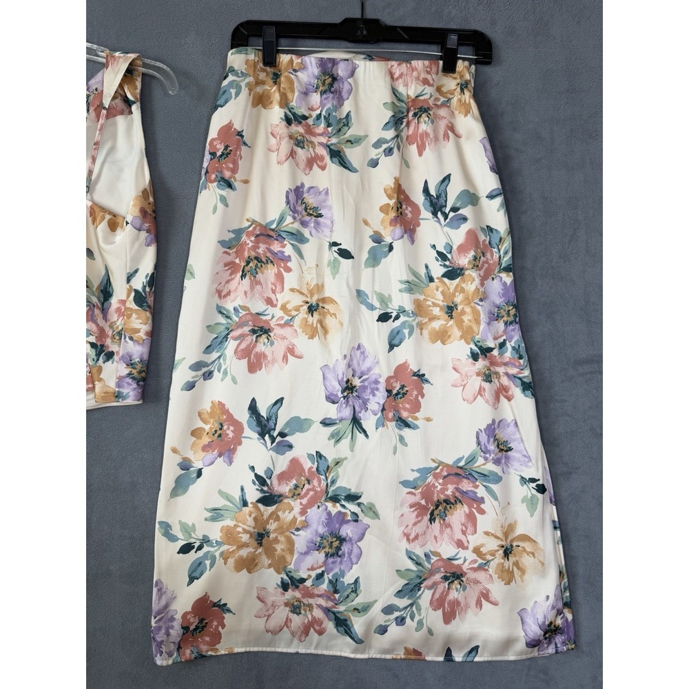 Abercrombie & Fitch Two Piece Skirt Set Floral Beach Vacation Size Small NWOT - Picture 6 of 9